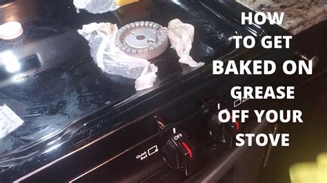 how to clean black stove top grease